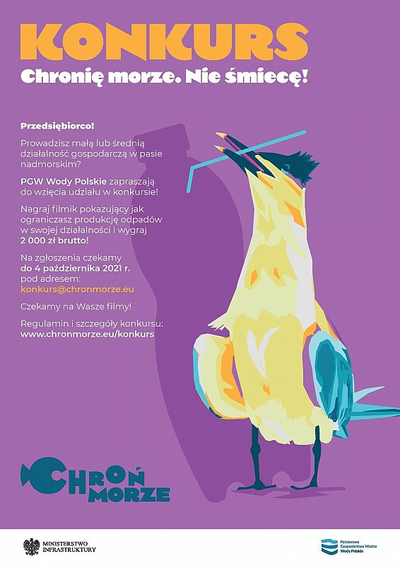 Plakat Konkurs Chronię morze. Nie śmiecę